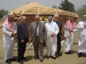 The Accreditation Panel on its visit to King Abdulaziz University, Jeddah.